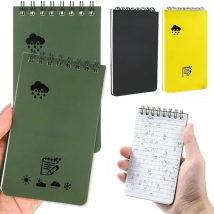 Waterproof Pocket Notebook Tactical All Weather Pocket Notepads With Lined Pages, Spiral Notebook Mini Memo Pad Note Pads