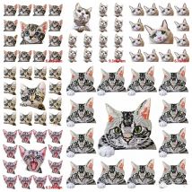 10 pcs/lot Wholesale Pocket Cat Patch Iron On Patches For Clothing Thermoadhesive Patches On Clothes Cartoon Embroidery Patch