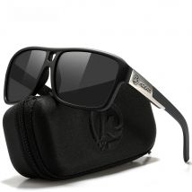KDEAM Jam Lifestyle Men's Polarized Sunglasses Square Oversized Flash Mirror Sun Glasses Hard Box Included