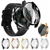 Electroplated TPU Protective Case For Huawei Watch GT2 46mm 42mm Full Screen Protector Shell Bumper Cover