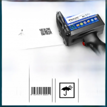 Phezer 12.7/25.4mm Label Printer Handheld Inkjet Printer QR Bar Batch Code Date Number Logo Expiry Date Coding Machine Portable
