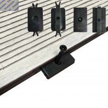 400 Stück schwarzer Kunststoff versteckter Deck-Clip T-Befestigungselement WPC Außenbodenbelag