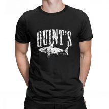 Men's T Shirts Quints Shark Fishing Amity Island Funny Short Sleeve Jaws 70s Fish Tees O Neck Clothes Pure Cotton Gifts T-Shirt