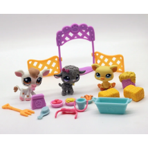 Original 4-5 cm Old Pet Toys Monkey Rabbit Cat Kitten Figure Mini Toy Figures Classic Little Pet Toys