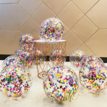 10/20 Star Confetti Balloons Metallic Confetti Latex Transparent Ballon Baby Shower Birthday Party Wedding Decoration Ball Globo