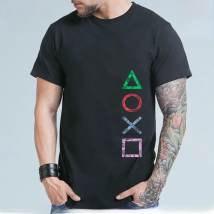 Vintage PS Logo T shirts men Xbox Game play station T-shirts Streetwear Tee shirt Retro PS1 PS2 PS3 PS4 PS5 Gamer Idea gift Tops