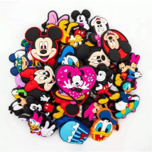 MINISO 10pcs Mickey Random Shoe Decorations Accessories Charms For Clogs Bogg Bag Bubble Slides Sandals