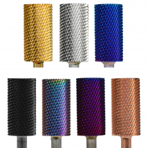RolinStar 6.6 Large Barrel Gold Silver Dark Purple gold 7 different color nail drill bits milling cutter gel polish remove