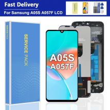 6.7 "Bildschirm für Samsung A05s LCD-Display Touchscreen-Sensor Digiziter Baugruppe ersetzen für Samsung A05s A057 LCD mit Rahmen