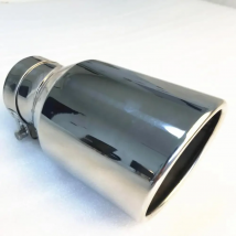 Automobile muffler modified tail pipe stainless steel silver large caliber 114 universal tail throat oblique exhaust head slight
