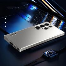 Magnetic Close Aluminum Frame Plastic Back Metal Case For Samsung Galaxy S25 Ultra S24 Ultra S23 S22 S21 Strong Drop Proof Cover
