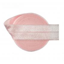 NINE LOOMS Shiny Fold Over Elastic FOE 1" 25mm Solid Spandex Satin Band Webbing Lingerie Underwear Dress Sewing Trim 2 5 10 Yard