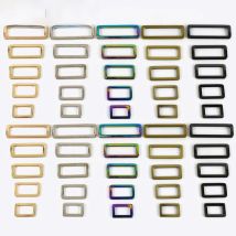 Meetee 5/10/20Pcs Metal Webbing Adjuster Buckles Square Bag Backpack Strap Buckle Dog Collar Clasps DIY Hardware Accessories