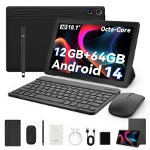 Nowy tablet z Androidem 14, 10 cali, 20 GB RAM, 64 GB ROM, z możliwością rozbudowy do 1 TB, WidevineL1, GMS, 5000 mAh, zestaw: rysik, klawiatura, mysz, słuchawki, etui.