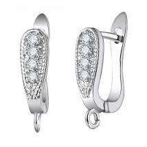 Factory Price Latest Trendy 925 Sterling Silver Earring Findings U-Shape Earrings Accessory Fashion Jewelry Findings For DIY
