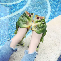 New Fish Slippers  Women's Funny Creative Home Non-slip Fashion Salted Fish Word Drag Men's Trendy Slippers Outdoor Beach