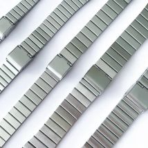 for CASIO Stainless Steel Strap 18mm 20mm Vintage Watchband for F-91W/A158/A159/A168/A169/B650/AQ230 /AE500W Metal Bracelet Belt