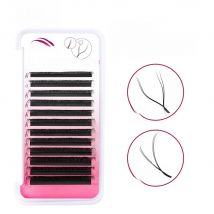 FADVAN YY Shape Black/Brown Lashes Premade Volume Fans Fox Eyes Eyelashes Faux Mink Eyelashes Brazilian Volume Natural Soft