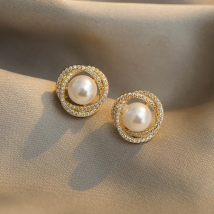 2020 new unusual geometric whirlpool shape pearl Earrings for woman exquisite fashion jewelry party luxury accessories Earrings