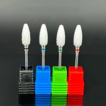 MAOHANG Customized Left Handed Ceramic Nail Drill Bit Milling Cutter For electric manicure machine accessories Nail Art Tools