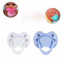 1pc Magnet Pacifiers For Reborn Dolls Pacifiers Nipples Pink Blue White Color Magnetic Dummy Fit For Reborn Babies DIY