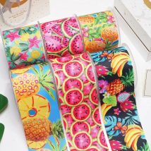 DIY Cartoon Fruit Printed Grosgrain Ribbon For Craft Supplies Sewing Accessories 5 Yards, Planar Resins Mold 10 Pieces. 54877