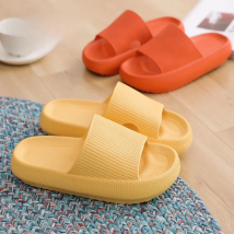 Rimocy VIP Link Thick Platform Slippers Women Men Home Bathroom Soft EVA Sandals Woman 2023 Summer Non-slip Beach Flip Flops