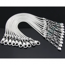 10 Pcs /Lot Silver Plated Snake Chain Charm Heart Bracelets & Bangles For Big Hole Beads Jewelry DIY PP13
