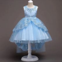 Hetiso Formal Kids Birthday Party Dresses Girls Mermaid Dress Flower Children Elegant Wedding Dress for Teenage 3-13 Years