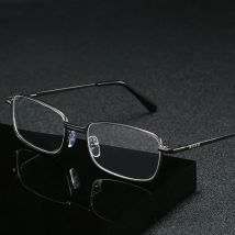 Shatar New Crystal Glass Lens Reading Glasses Men For Women Metal Frame High Quality Anti-Fatigue Clarity Prescription Glasses