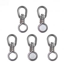5Pcs Heavy Duty 304 Stainless Steel Swivel Ring big game Shark Tuna Fishing connector Wire Rope Lock Chain Connecting Buckle