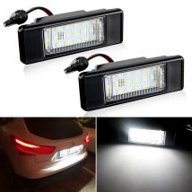 2Pcs Error Free White LED License Plate light For Nissan X-Trail T30 T31 Qashqai J10 J11 Primera P12 Pathfinder R51 Juke F15