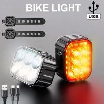 Bicycle Front Light USB Charge Headlight Light Waterproof Cycling Flashlight Q6 Mountain Road Bike Taillight Cycling Accessories