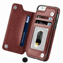 Luxury Slim Fit Premium Leather Case For iPhone 16 15 14 13 12 11 Pro Max XS XR 7 8 Plus SE3 SE2 Wallet Card Slots Flip Cover