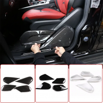 ABS Glossy Black Carbon Fiber Car Seat Side Trim Panel Accessories For Mercedes Benz G Class W464 2019-2025