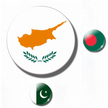 Republic Cyprus National Flag Fridge Stickers Magnet Bangladesh Bhutan India Maldives Nepal Pakistan Sri Lanka Magnets Decor