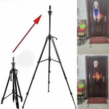 Metal Wig Head Stand Adjustable Tripod Mannequin Head Stand Cosmetology Hairdressing Training Head Holder For Canvas Block Heads