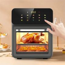 Freidoras de aire eléctricas de gran capacidad de 10L, cocina doméstica automática sin aceite 360 °   Horno de convección para hornear freidora sin aceite
