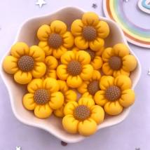 20mm Resin Kawaii Colorful  Flower Flatback Stone Painted Figurine 10PCS Scrapbook DIY Decor Home Accessories Crafts OM140