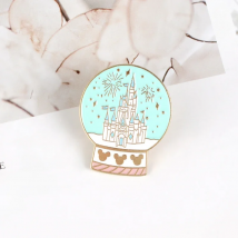 Dream Castle Crystal Ball enamel pin Fairy tale Fireworks badge brooch Lapel Clothes backpack bag pin Cartoon jewelry Girl gift