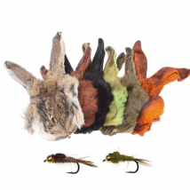 Vampfly Hare's Mask Rabbit Fur Fly Dubbing Material Fly Tying Material for Hare’s Ear Nymph Mayfly Nymph Caddis Pupa Trout Lure
