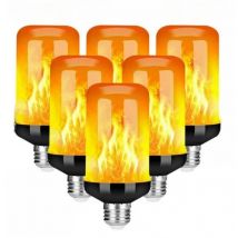 LED Flame Effect Bulb E27 4 Modes Flickering Emulation Home Garden Lamp Christmas Halloween Decor Light B22 Flame Bulb Lights