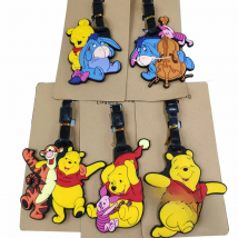 Lovely Disney Anime Winnie Pooh Luggage Tag Suitcase ID Address Holder Baggage Boarding Tags