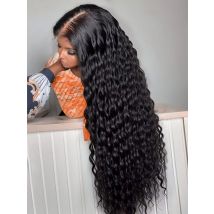Lakeisha 30 Parrucche ricci da 42 pollici Capelli umani 6x6 Glueless 13x6 HD Frontale in pizzo Onda profonda Parrucca nera Prepizzicata Indiano grezzo per le donne