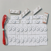 LED Backlight strip  30Pcs 3V SMD Lamp Beads with Optical Lens Fliter for 32-65 inch LED TV Repair(3V with Cable) 100%NEW