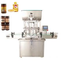 Semi Automatic Paste Four Head Filling Machine, Commercial Pneumatic Honey Mixing And Filling Machine