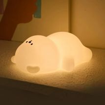 Cute Silicone Night Lamp Lying Flat Bear Desktop Decorative Light Indoor Creative Atmosphere Lamp Baby Night Lamp Children Gift