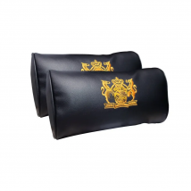 2pcs JP Junction Produce VIP Car Leather Seat Neck Pillows Headrest Cushion Pad JDM Backrest