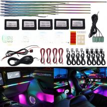 18 in 1 22 in 1 RGB Symphony Car LED Ambient Light For Interior Acrylic Strip Backlight Decoration Speakers Atmosphere Light Kit