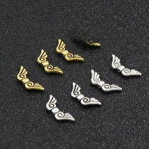 50Pcs Width 21MM Hole 1mm Wings Mixed Color Gold Spacers Metal Beads For Jewelry Finding Jewelry Beads Handmade DIY Accessories